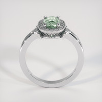 1.24 Ct. Green Sapphire Ring, 18K White Gold 3