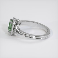 1.24 Ct. Green Sapphire Ring, 18K White Gold 4