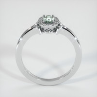 0.51 Ct. Green Sapphire Ring, 18K White Gold 3