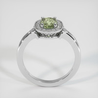 1.34 Ct. Green Sapphire Ring, 18K White Gold 3
