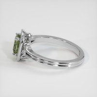 1.34 Ct. Green Sapphire Ring, 18K White Gold 4