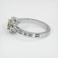 0.78 Ct. Yellowish Green Sapphire Ring, 18K White Gold 4