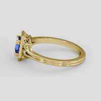 0.95 Ct. Blue Sapphire Ring, 10K Yellow Gold 4