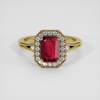 1.62 Ct. Ruby Ring, 14K Yellow Gold 1