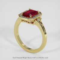 1.62 Ct. Ruby Ring, 14K Yellow Gold 2