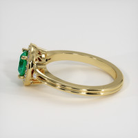 0.76 Ct. Emerald Ring, 18K Yellow Gold 4