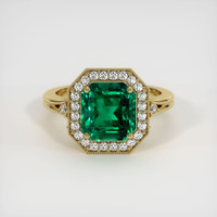 2.79 Ct. Emerald Ring, 18K Yellow Gold 1
