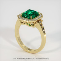 2.79 Ct. Emerald Ring, 18K Yellow Gold 2