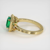 1.36 Ct. Emerald Ring, 18K Yellow Gold 4