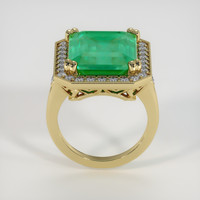 6.18 Ct. Emerald Ring, 18K Yellow Gold 3