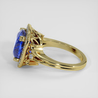 6.39 Ct. Blue Tanzanite Ring, 18K Yellow Gold 4