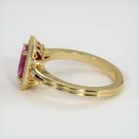 0.86 Ct. Pink Sapphire Ring, 18K Yellow Gold 4