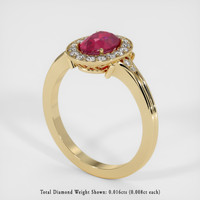 Ruby Ring 1.09 Ct. 18K Yellow Gold Preview