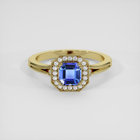 0.95 Ct. Blue Sapphire Ring, 18K Yellow Gold 1