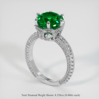 3.42 Ct. Emerald Ring, Platinum 950 2