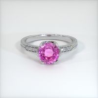 1.72 Ct. Pink Sapphire Ring, Platinum 950 1
