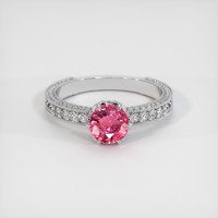 1.07 Ct. Padparadscha Sapphire Ring, Platinum 950 1