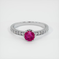 0.68 Ct. Ruby Ring, Platinum 950 1