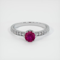 0.63 Ct. Ruby Ring, Platinum 950 1