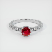 0.56 Ct. Ruby Ring, Platinum 950 1