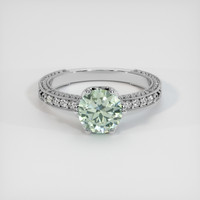 1.17 Ct. Green Sapphire Ring, Platinum 950 1