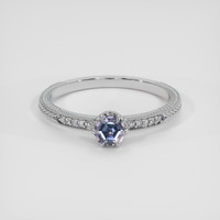 0.68 Ct. Bluish Purple Sapphire Ring, Platinum 950 1