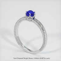 0.54 Ct. Sapphire Ring, Platinum 950 2