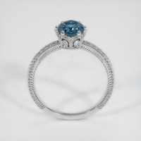 0.86 Ct. Greenish Blue Sapphire Ring, Platinum 950 3