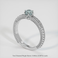 0.76 Ct. Sapphire Ring, Platinum 950 2