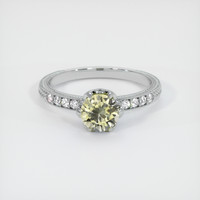 1.02 Ct. Yellow Sapphire Ring, Platinum 950 1