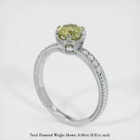 1.02 Ct. Yellow Sapphire Ring, Platinum 950 2