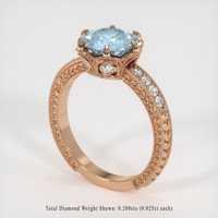 1.35 Ct. Gemstone Ring, 14K Rose Gold 2