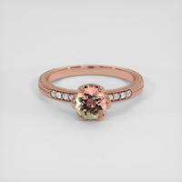 0.66 Ct. Multi Color Tourmaline Ring, 14K Rose Gold 1