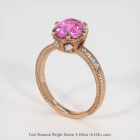2.12 Ct. Sapphire Ring, 14K Rose Gold 2