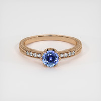 0.87 Ct. Color Change Sapphire Ring, 14K Rose Gold 1