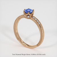 0.87 Ct. Color Change Sapphire Ring, 14K Rose Gold 2