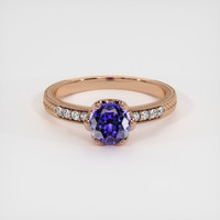 1.20 Ct. Purple Sapphire Ring, 14K Rose Gold 1