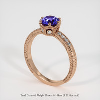 1.20 Ct. Purple Sapphire Ring, 14K Rose Gold 2
