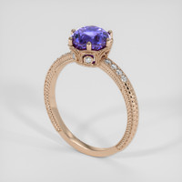 1.93 Ct. Purple Sapphire Ring, 14K Rose Gold 2