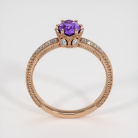 0.91 Ct. Purple Sapphire Ring, 14K Rose Gold 3
