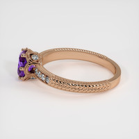 0.91 Ct. Purple Sapphire Ring, 14K Rose Gold 4