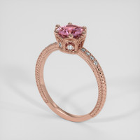 1.19 Ct. Purplish Pink Sapphire Ring, 14K Rose Gold 2