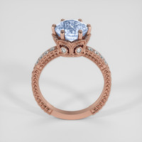 3.53 Ct. Blue Sapphire Ring, 14K Rose Gold 3