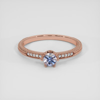 0.49 Ct. Bluish Purple Sapphire Ring, 14K Rose Gold 1
