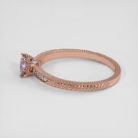 0.49 Ct. Bluish Purple Sapphire Ring, 14K Rose Gold 4
