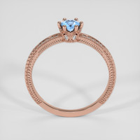 0.51 Ct. Greyish Blue Sapphire Ring, 14K Rose Gold 3