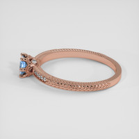 0.51 Ct. Greyish Blue Sapphire Ring, 14K Rose Gold 4