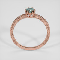 0.56 Ct. Bluish Green Sapphire Ring, 14K Rose Gold 3