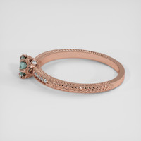 0.56 Ct. Bluish Green Sapphire Ring, 14K Rose Gold 4