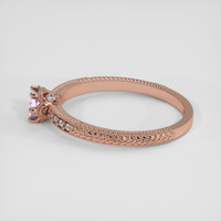 0.21 Ct. Purplish Pink Sapphire Ring, 14K Rose Gold 4